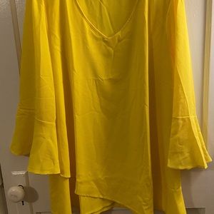 Boutique Yellow Blouse 2X NWOT